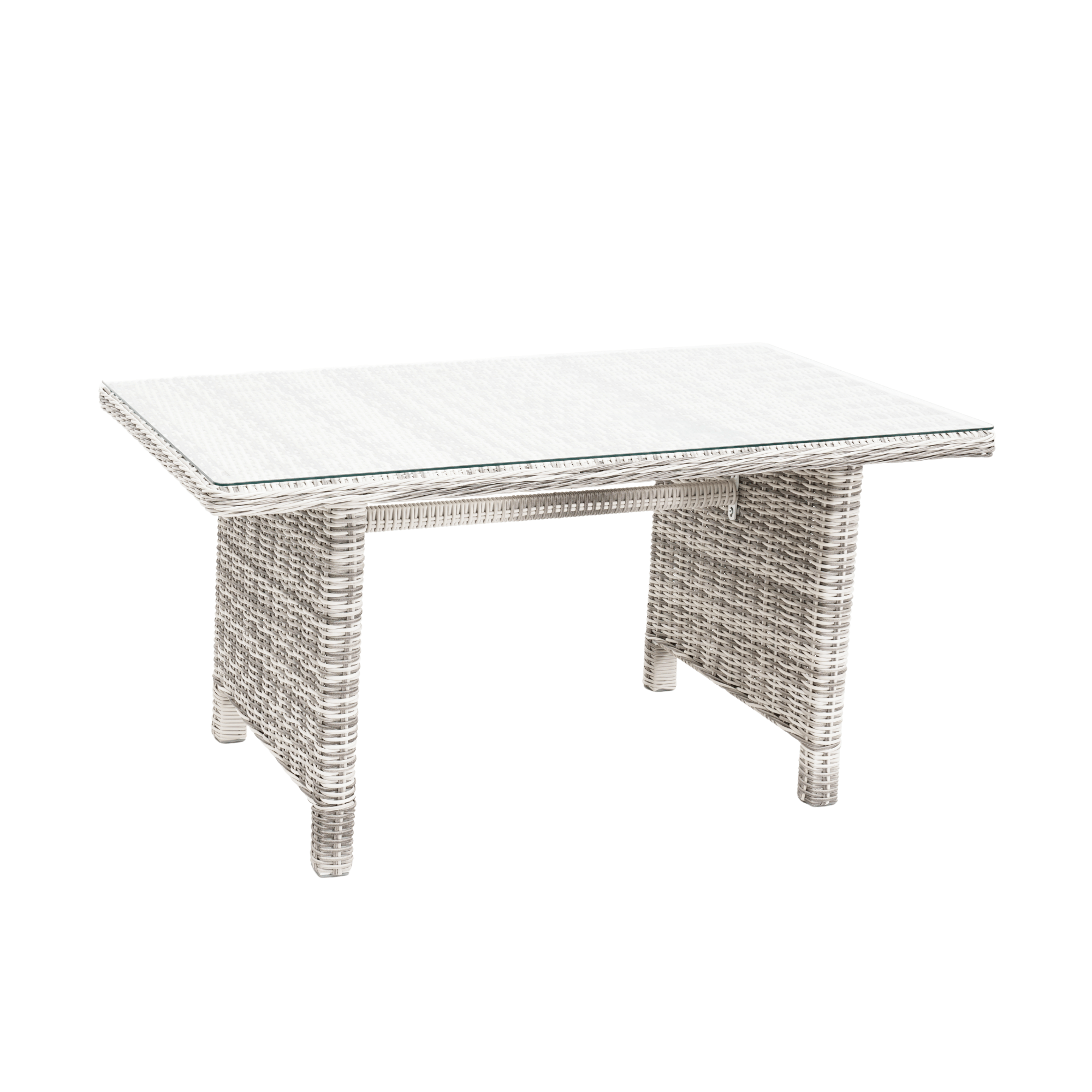 Swiss 6pce Outdoor Lounge Dining Wicker Set with Recliners - Zen White