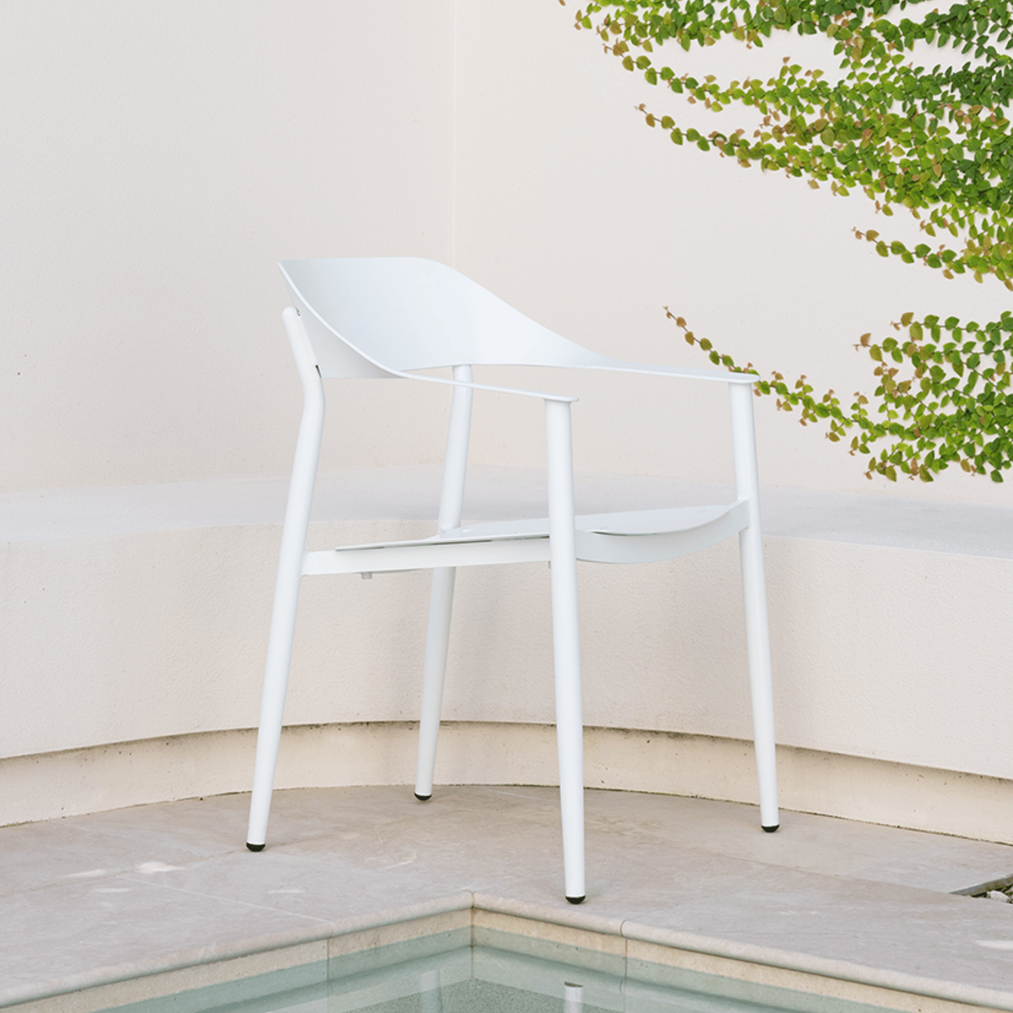 Tala Outdoor Dining Chair White