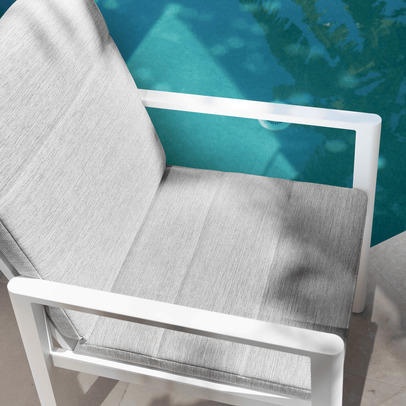 Trend Outdoor Dining Chair - White/Light Grey Fleck