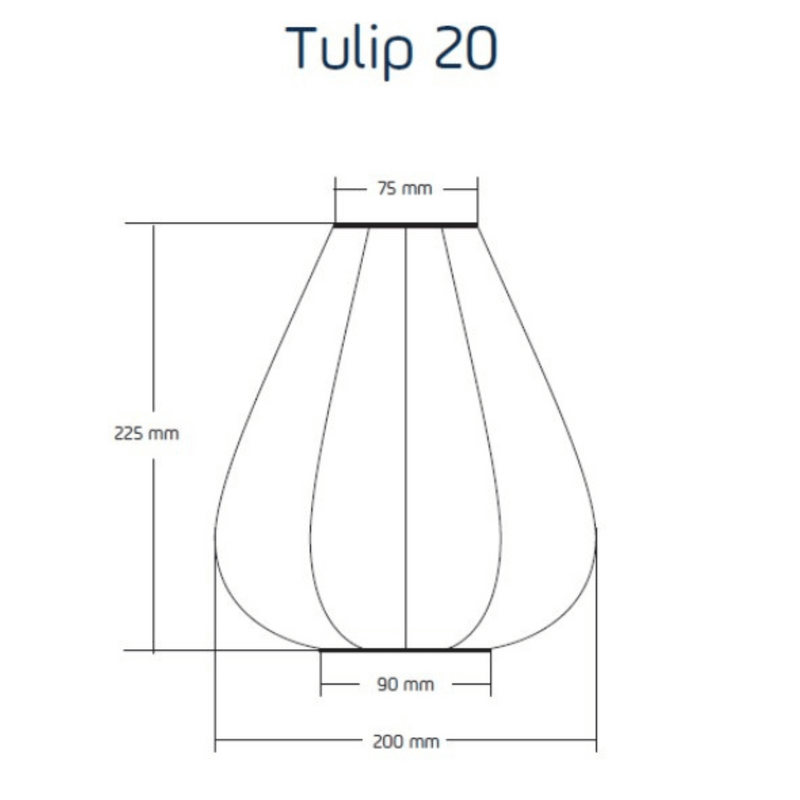 Fiore Tulip 20 - Solar Lantern - Grey Blue - Lumiz