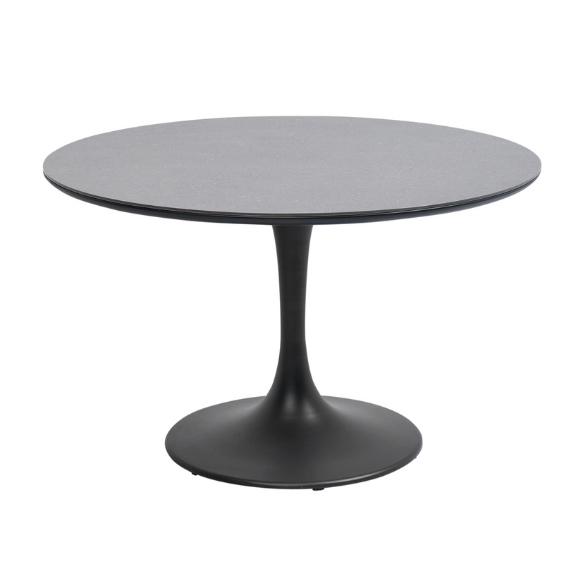 Tulip Round Outdoor Dining Table - Charcoal/bottega