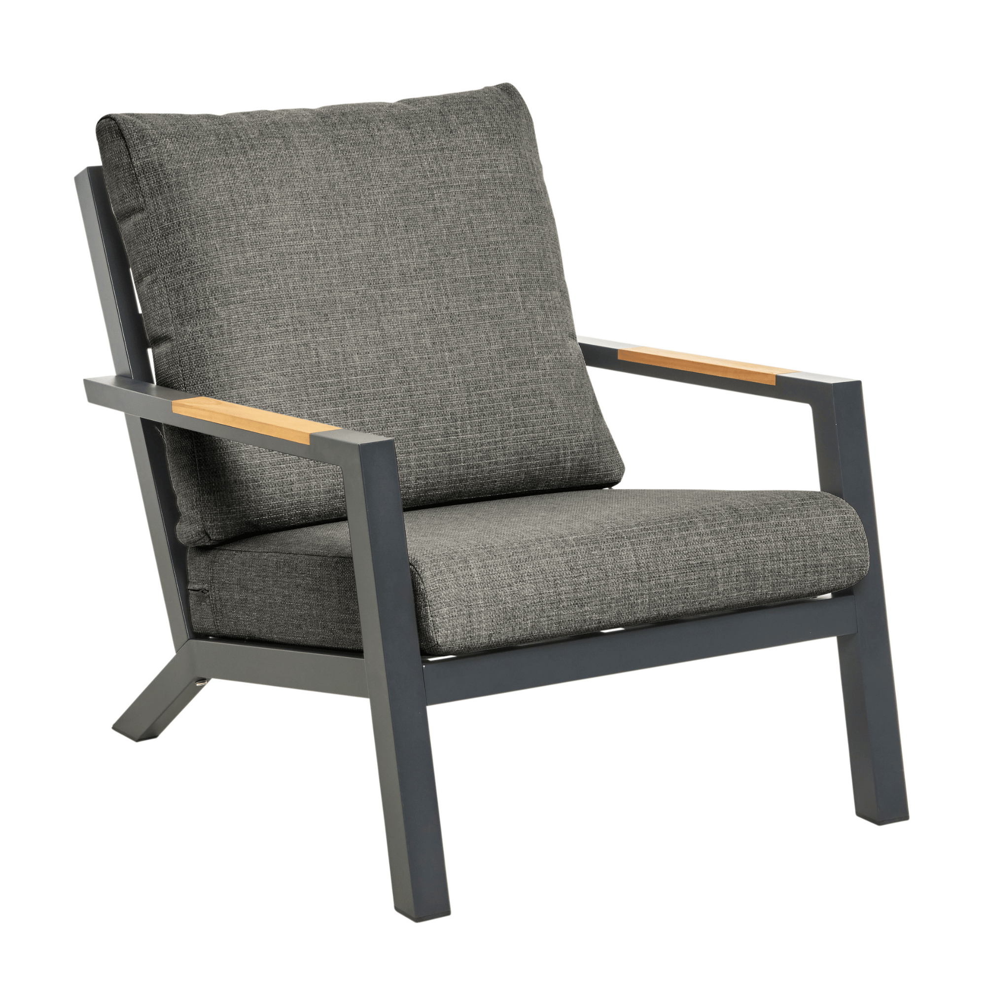 Venus Single Lounge - Charcoal/Charcoal Texture