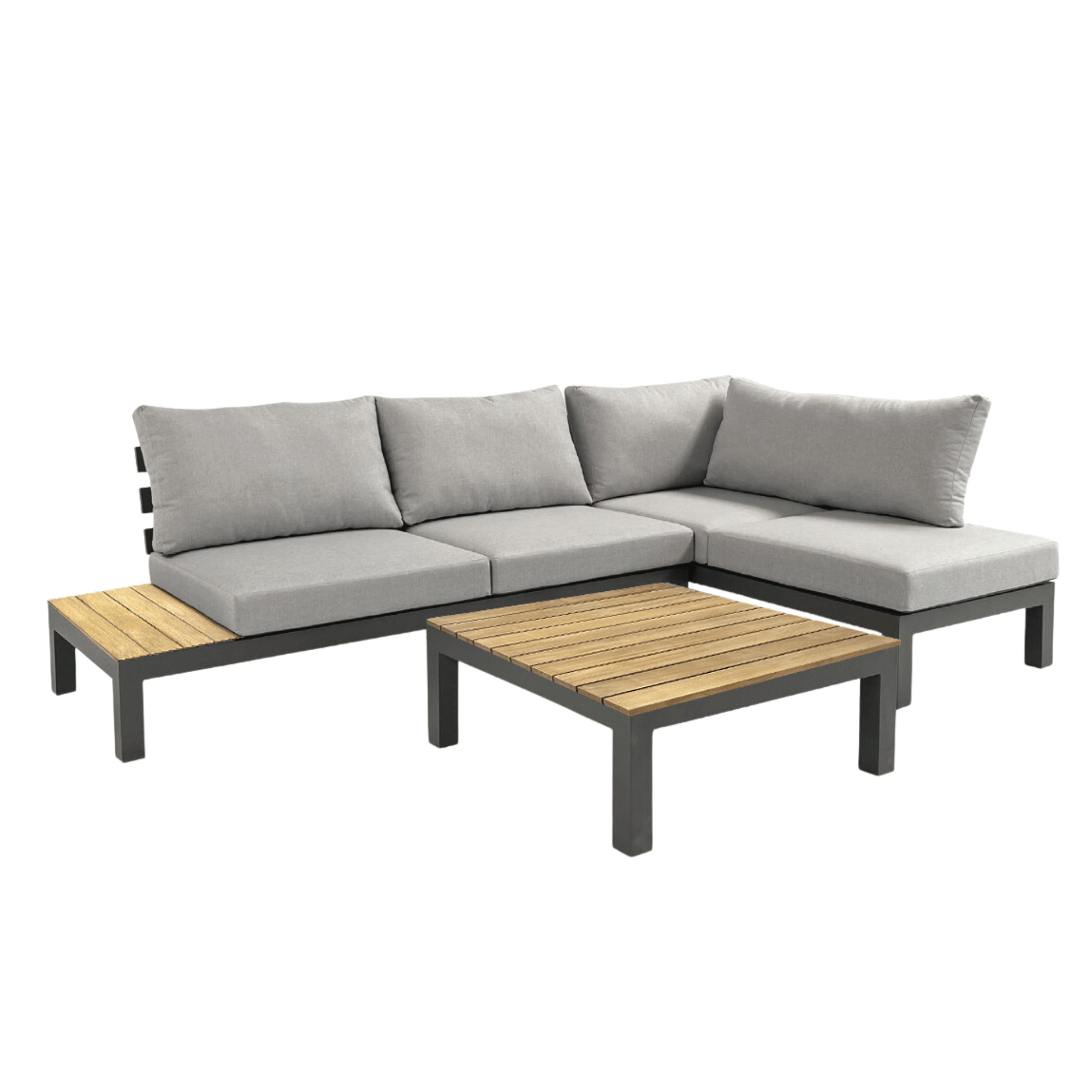 Vita Chaise Outdoor Lounge & Coffee Table Setting (left-hand chaise)