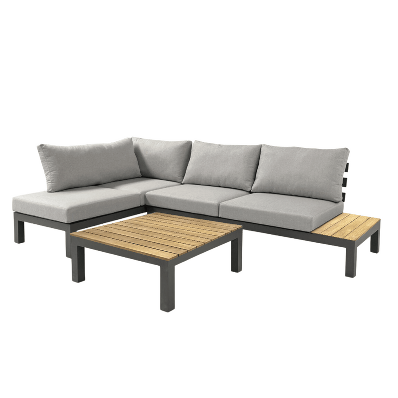 Vita Chaise Outdoor Lounge & Coffee Table Setting (Right-hand chaise)