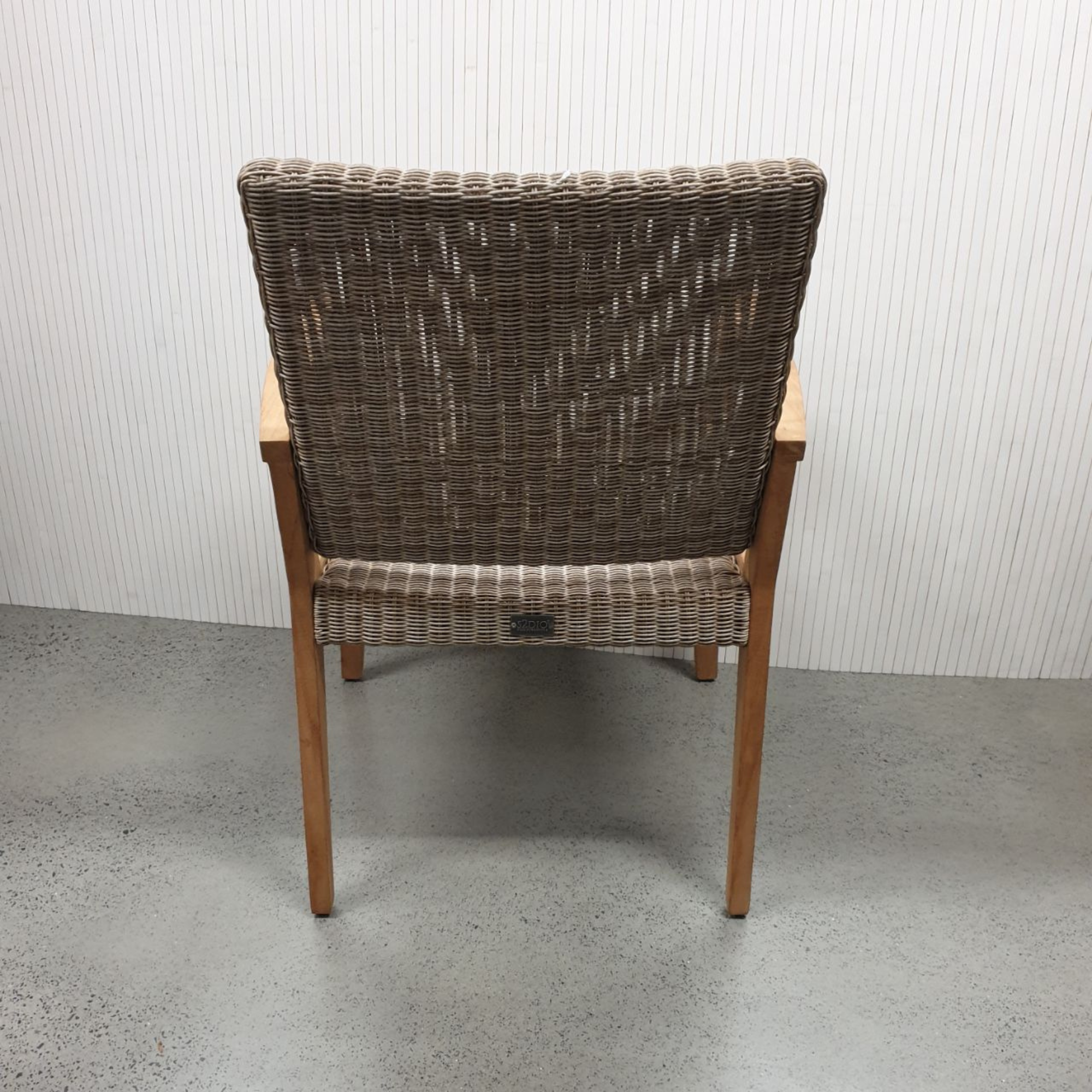 Winton Wicker Outdoor Dining Chair - irish coffee