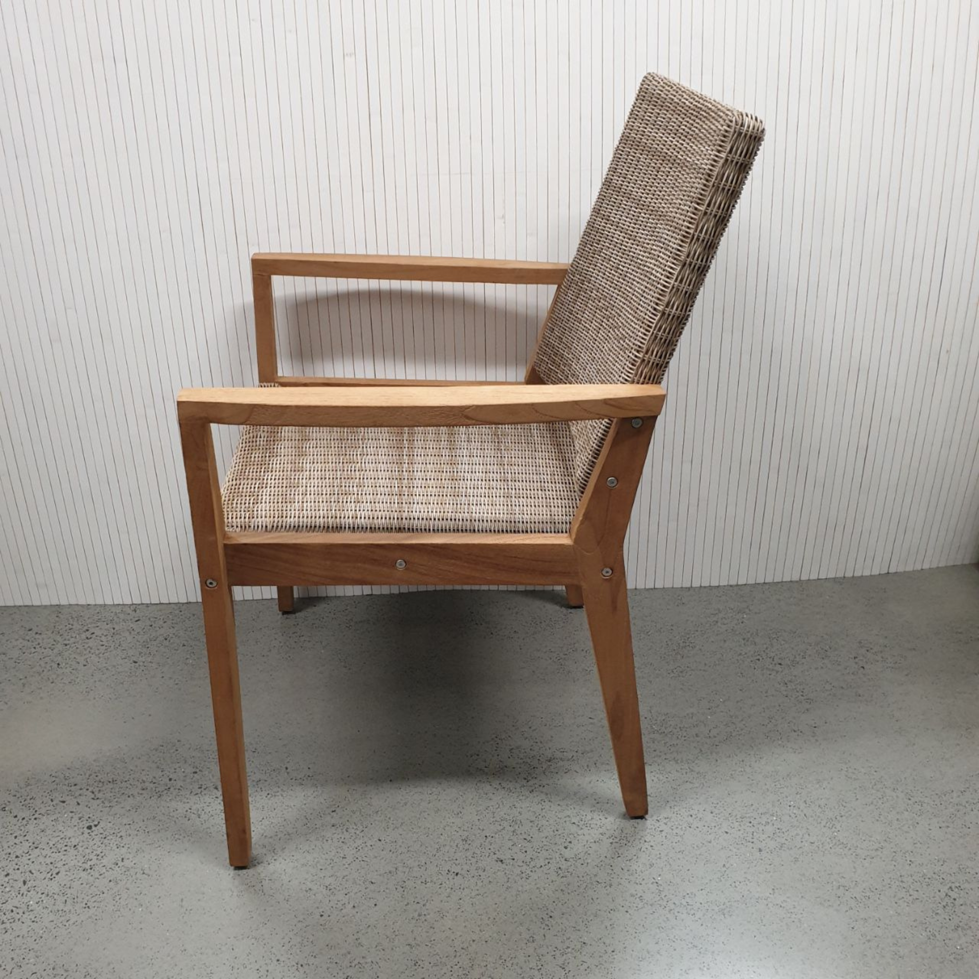 Winton Wicker Outdoor Dining Chair - irish coffee