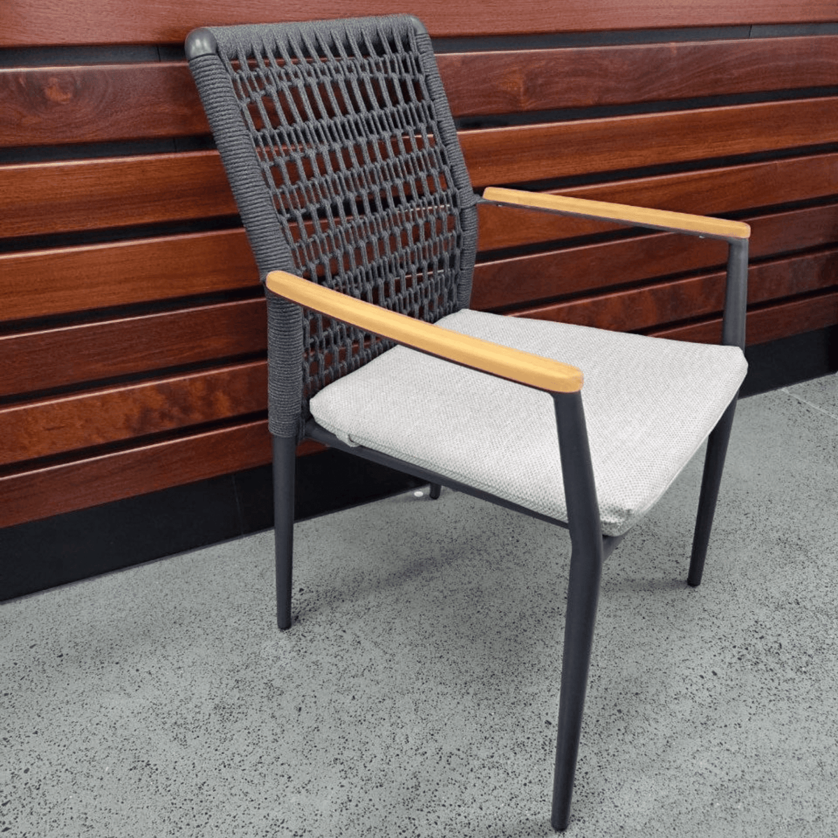 Addis Dining Chair - Charcoal/Oatmeal - Lume Outdoor Living