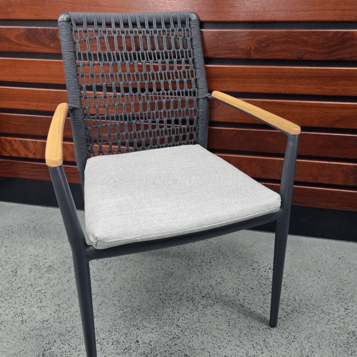 Addis Dining Chair - Charcoal/Oatmeal - Lume Outdoor Living