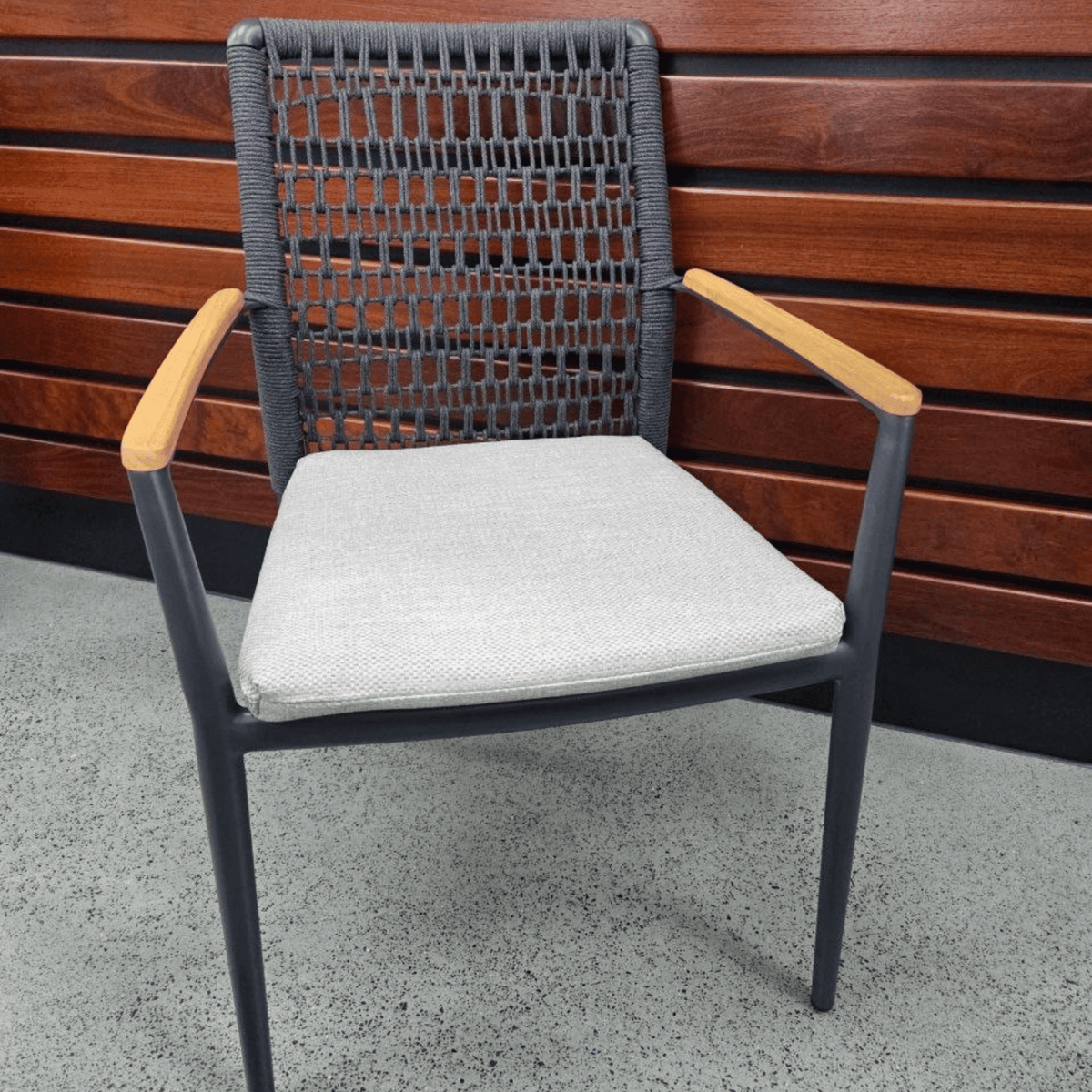 Addis Dining Chair - Charcoal/Oatmeal - Lume Outdoor Living