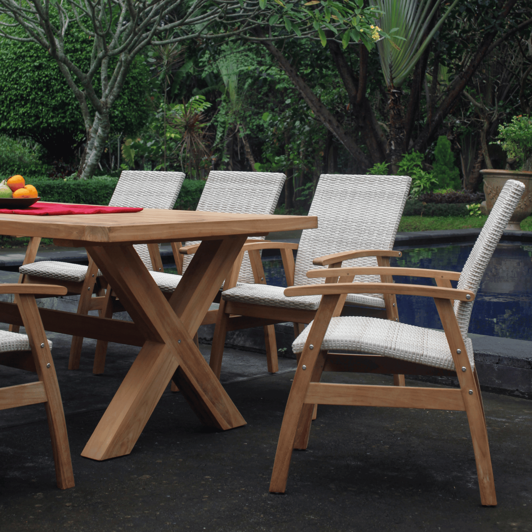 Alexander Table, Flinders Wicker Chair - Outdoor Dining Settings from 6 seaters to 12 seaters - Lume Outdoor Living