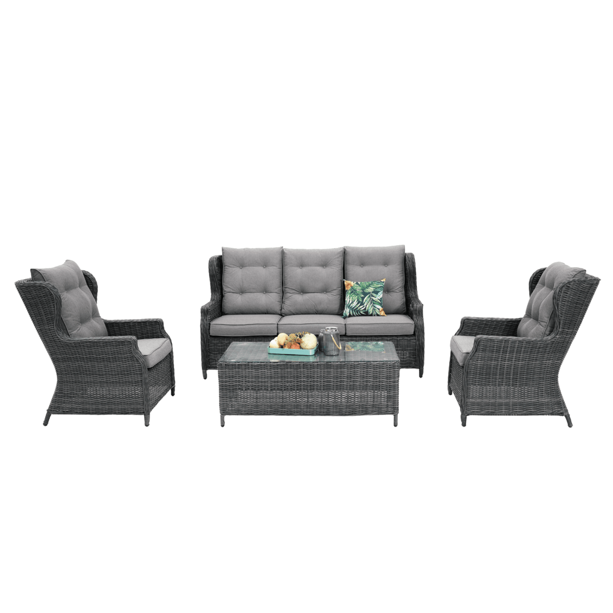 Anglesea 4pce Lounge Setting - Castle Grey - Lume Outdoor Living