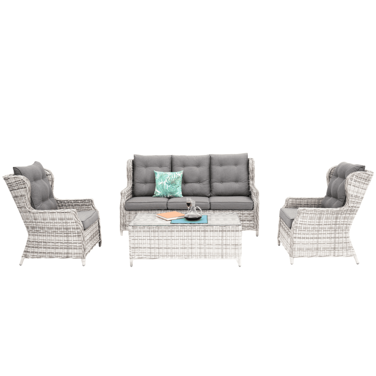 Anglesea 4pce Lounge Setting - Zen White - Lume Outdoor Living