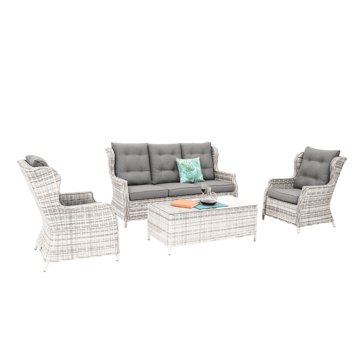 Anglesea 4pce Lounge Setting - Zen White - Lume Outdoor Living