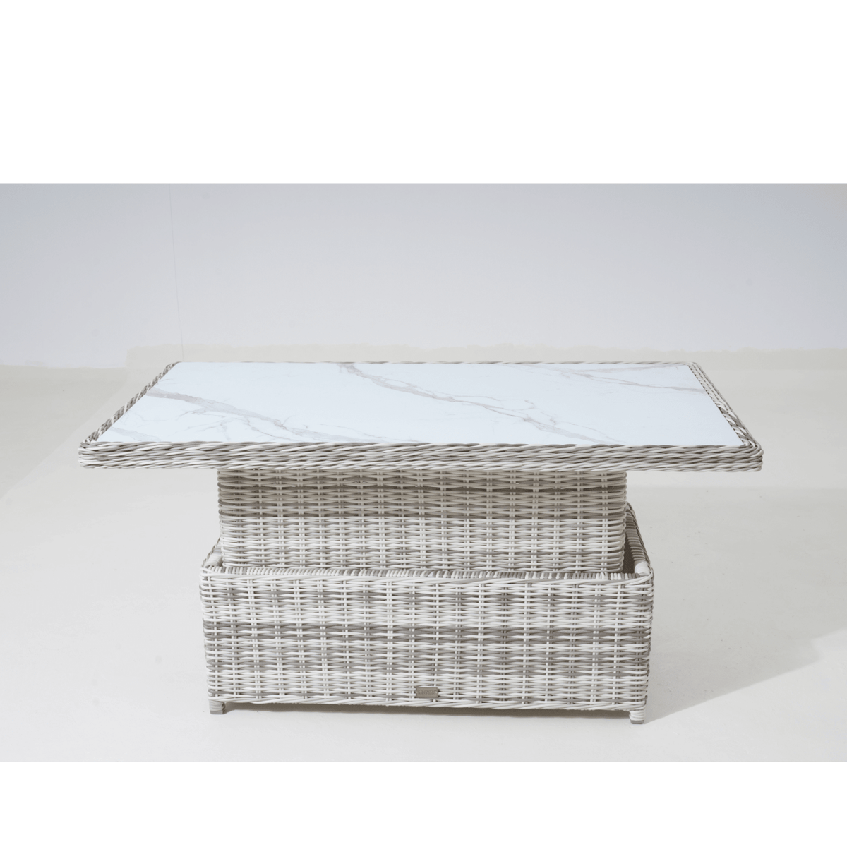 Anglesea Adjustable Height 140x80cm Table - Zen White - Lume Outdoor Living