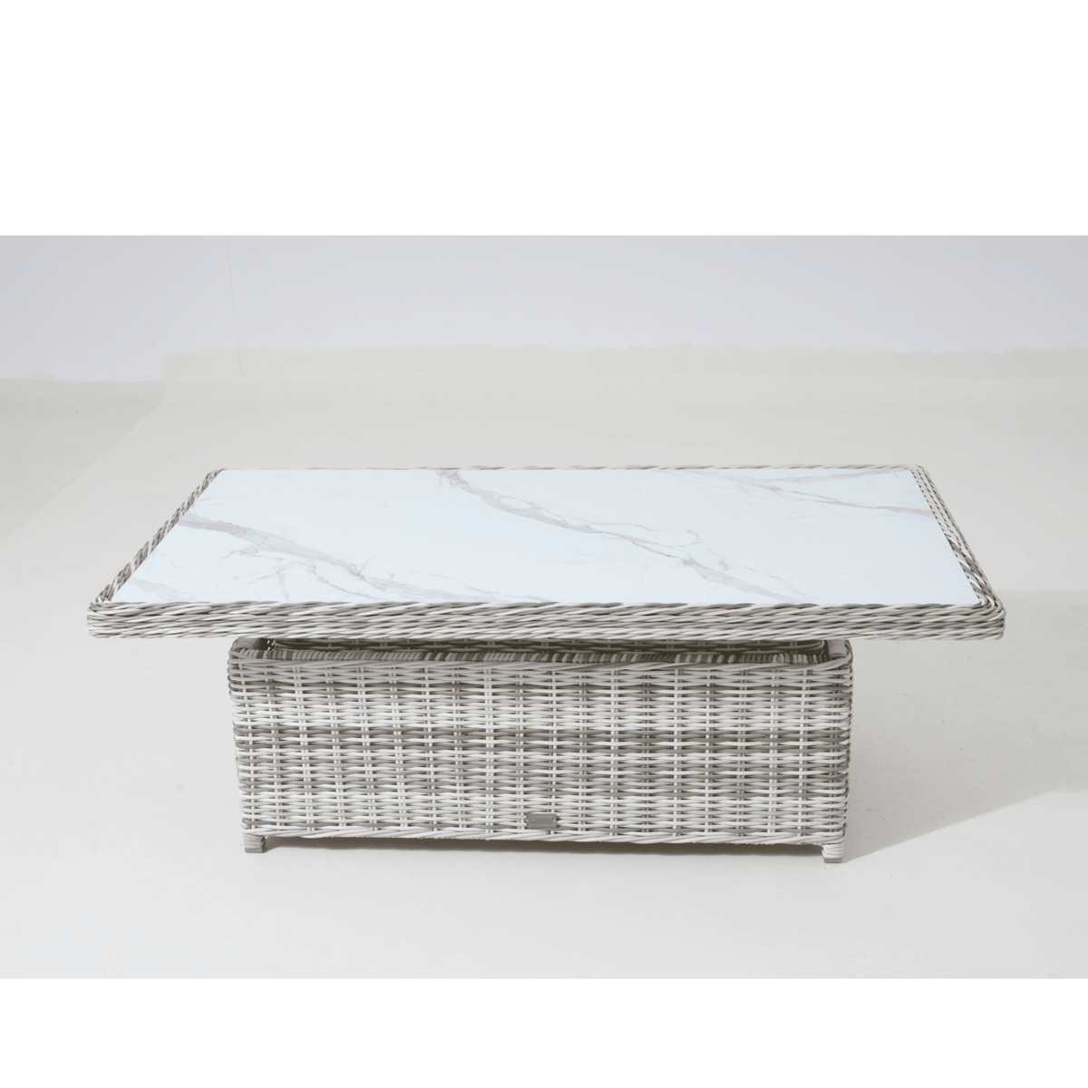 Anglesea Adjustable Height 140x80cm Table - Zen White - Lume Outdoor Living