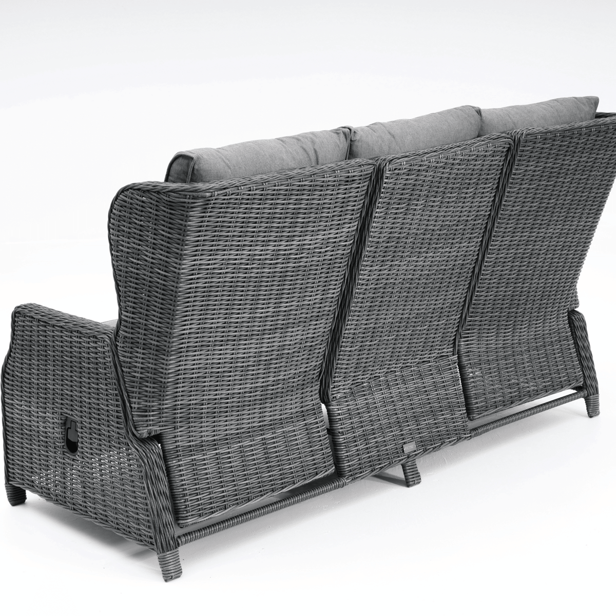 Anglesea Recliner 4pce Lounge Setting with Adjustable Height Table - Castle Grey - Lume Outdoor Living