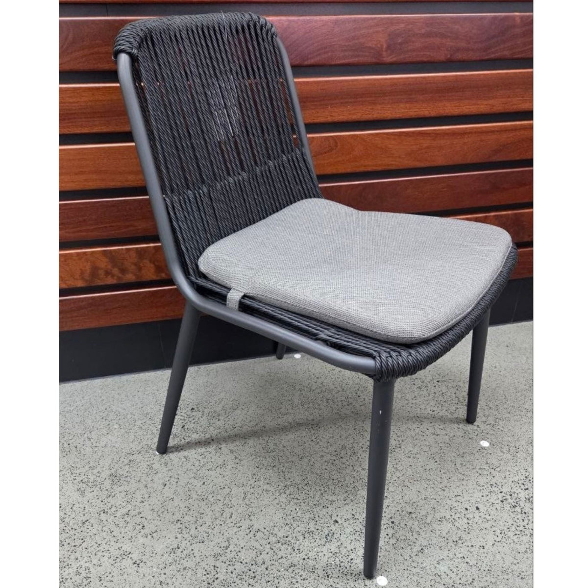 Arona Armless Dining Chair - Charcoal - Lume Outdoor Living