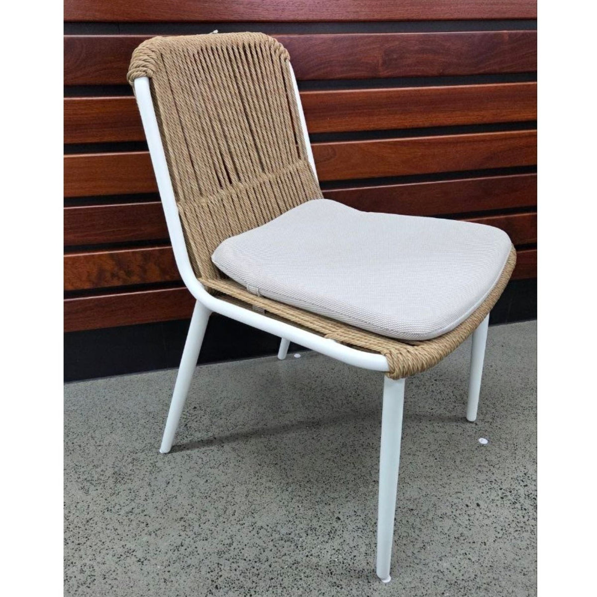 Arona Armless Dining Chair - White - Lume Outdoor Living