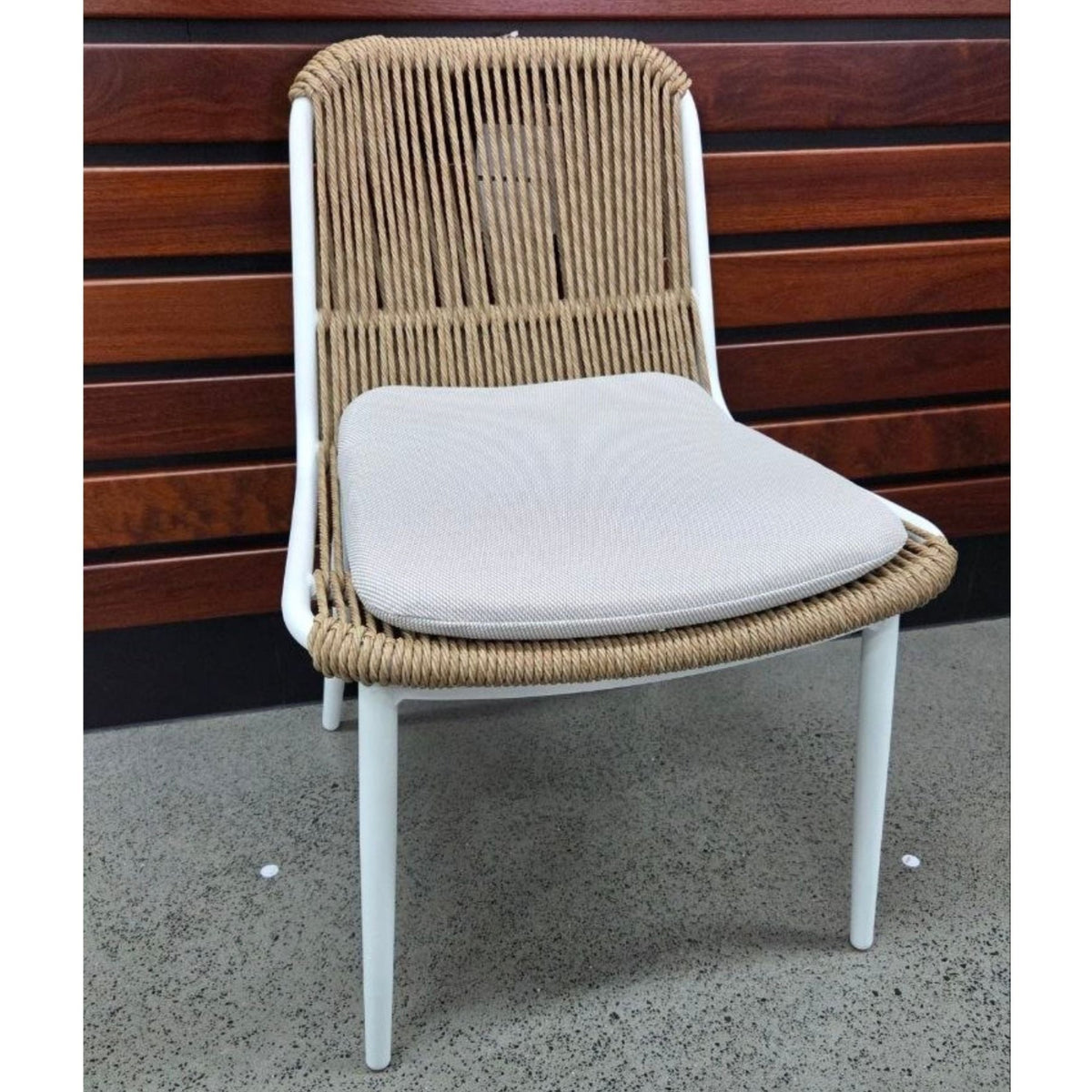 Arona Armless Dining Chair - White - Lume Outdoor Living