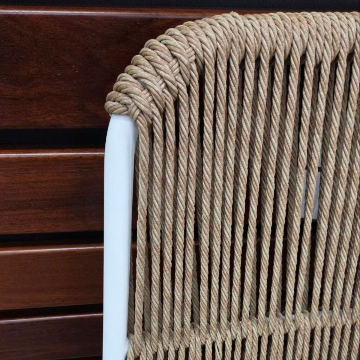 Arona Armless Dining Chair - White - Lume Outdoor Living