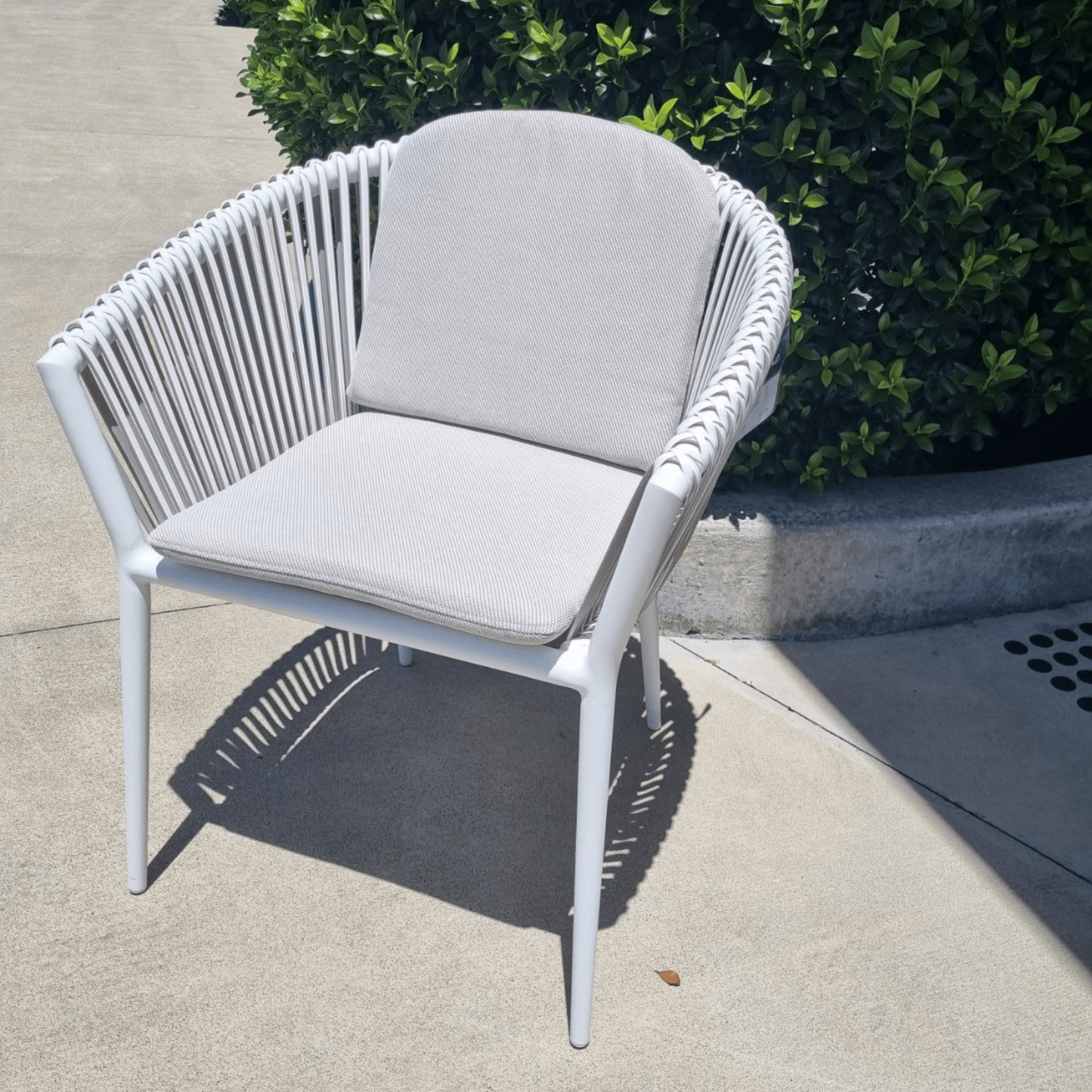 Artemis Outdoor Dining Chair - White Peapod - Lume Outdoor Living