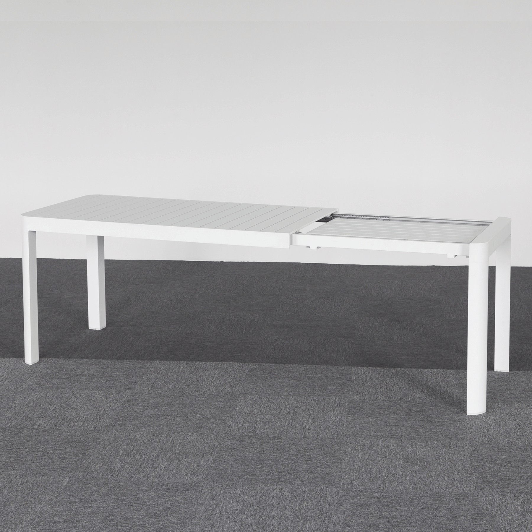 Azura Outdoor Extendable Dining Table - white - Lume Outdoor Living