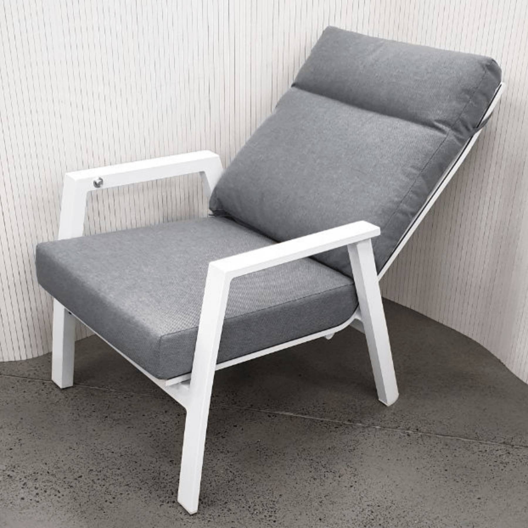 Ballina Outdoor Recliner Chair - white - Lume Outdoor Living