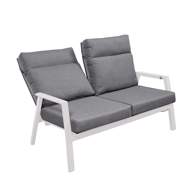 Ballina twin seat recliner chair - white