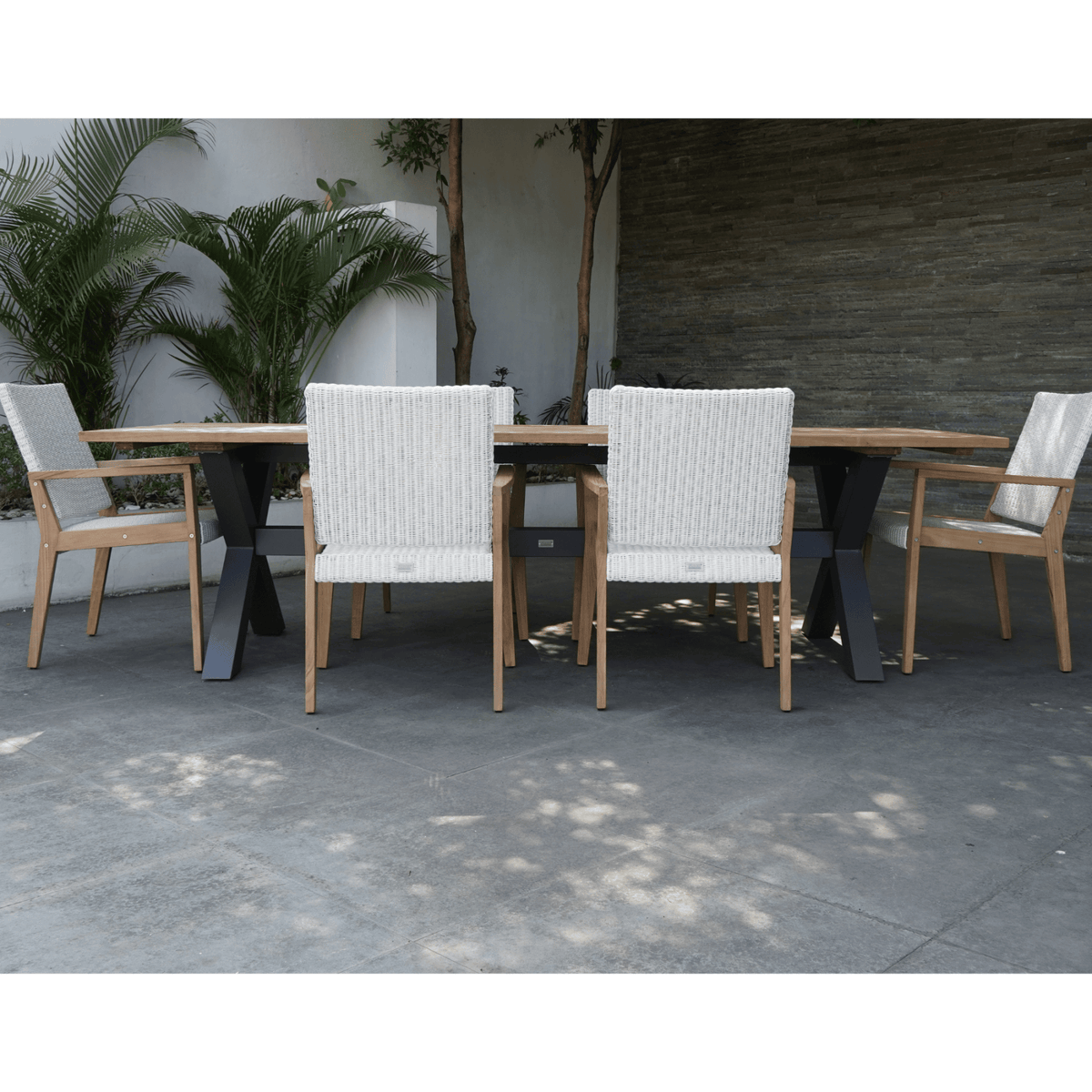 Bellona & Winton 210x100cm 7pce Dining Setting - Lume Outdoor Living