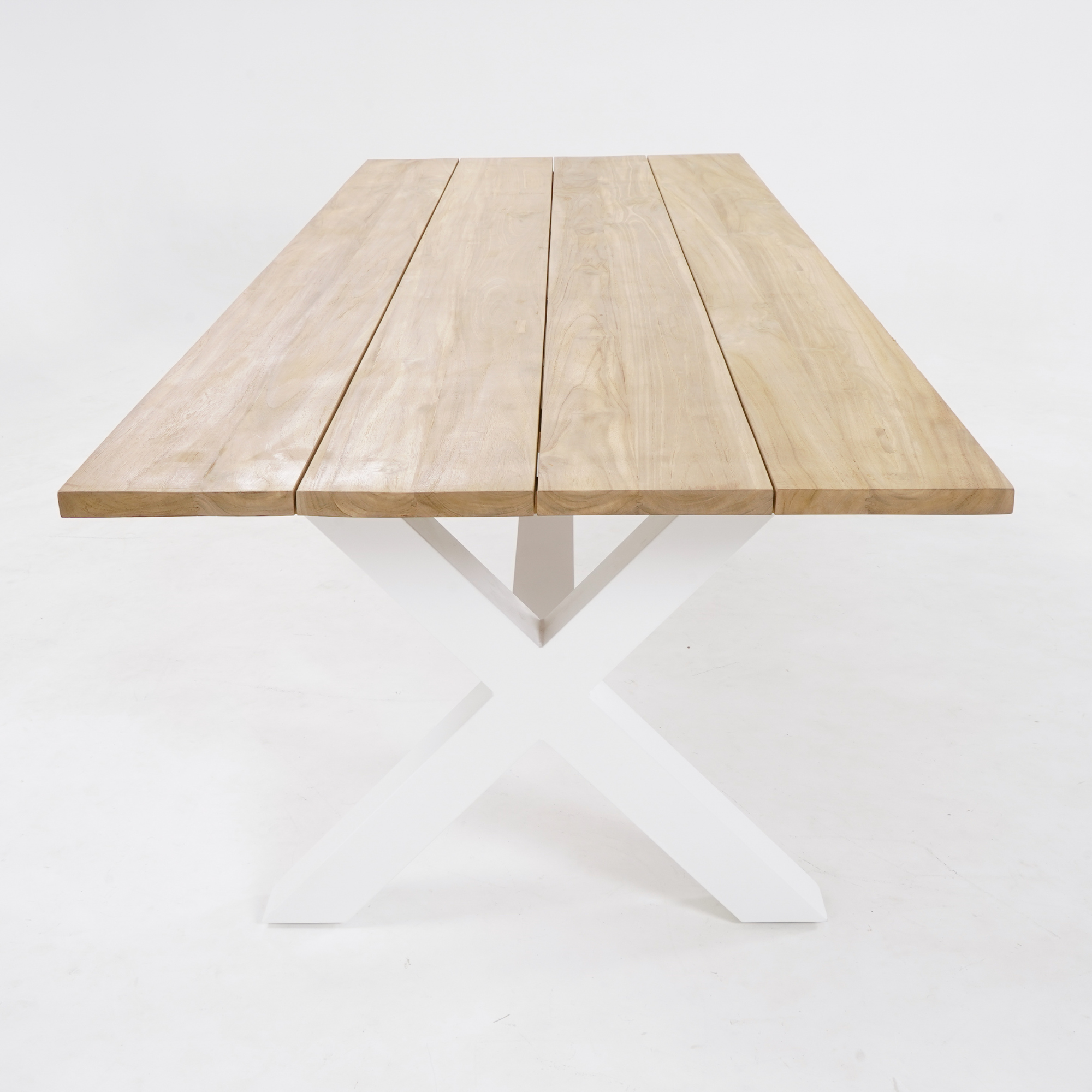 Bellona Teak & Aluminium Outdoor Dining Table - White