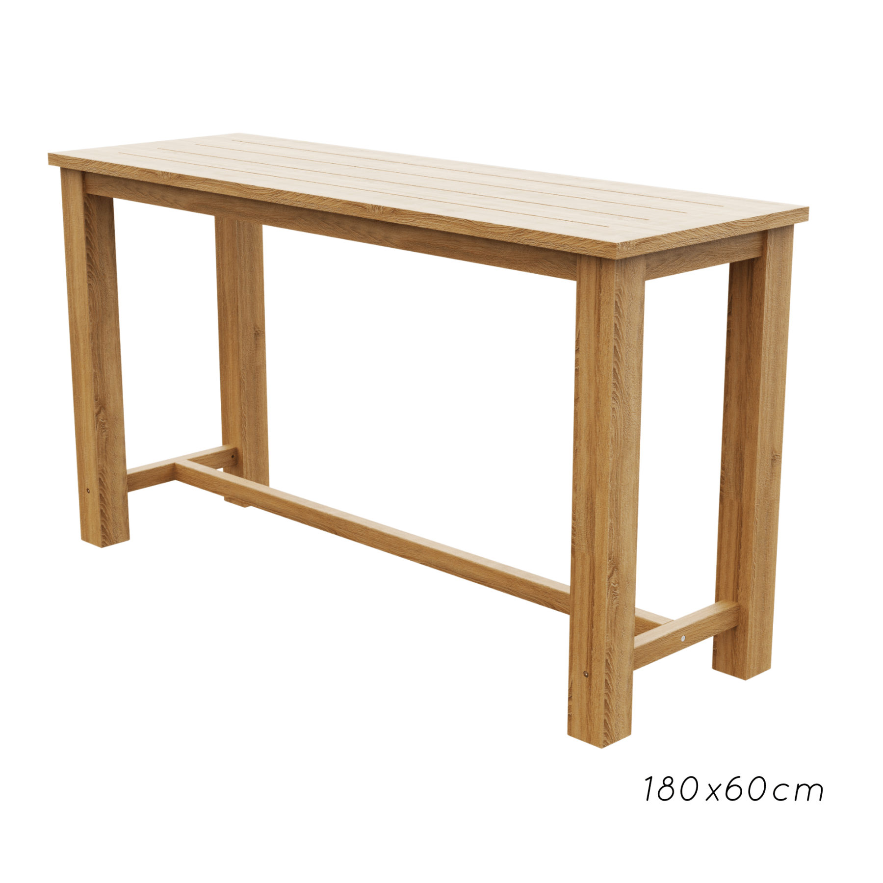 Belmont Teak Outdoor Bar Table - 180x60cm - Lume Outdoor Living