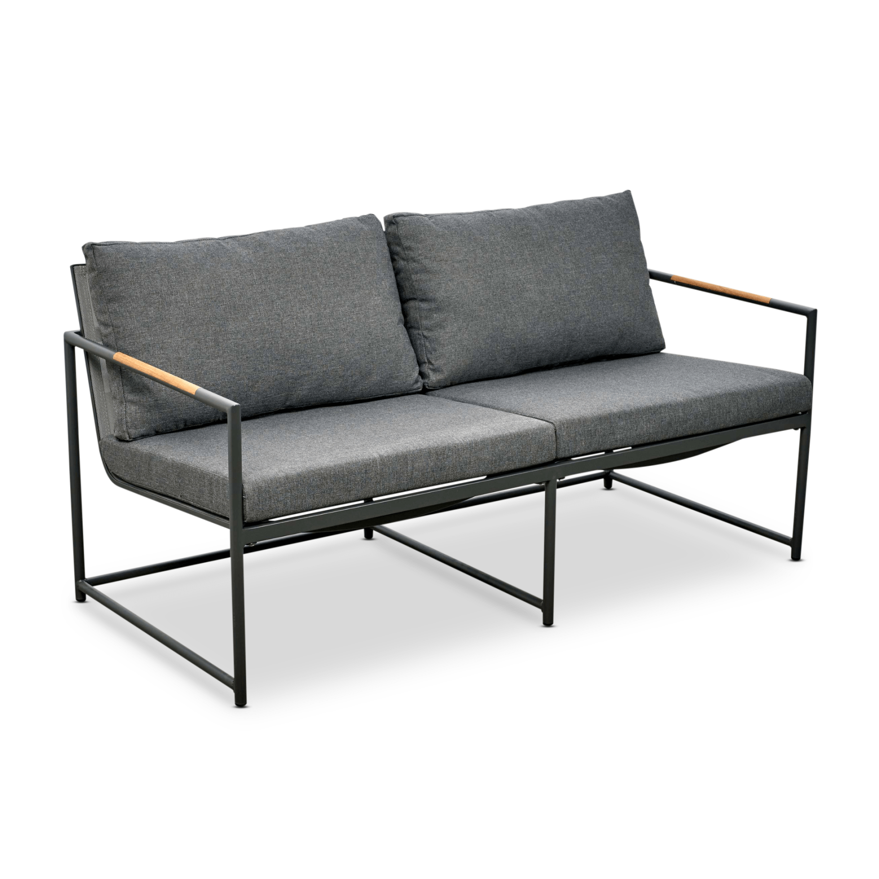 Bondi 2+1+1 lounge - 4 piece charcoal outdoor lounge setting - Lume Outdoor Living