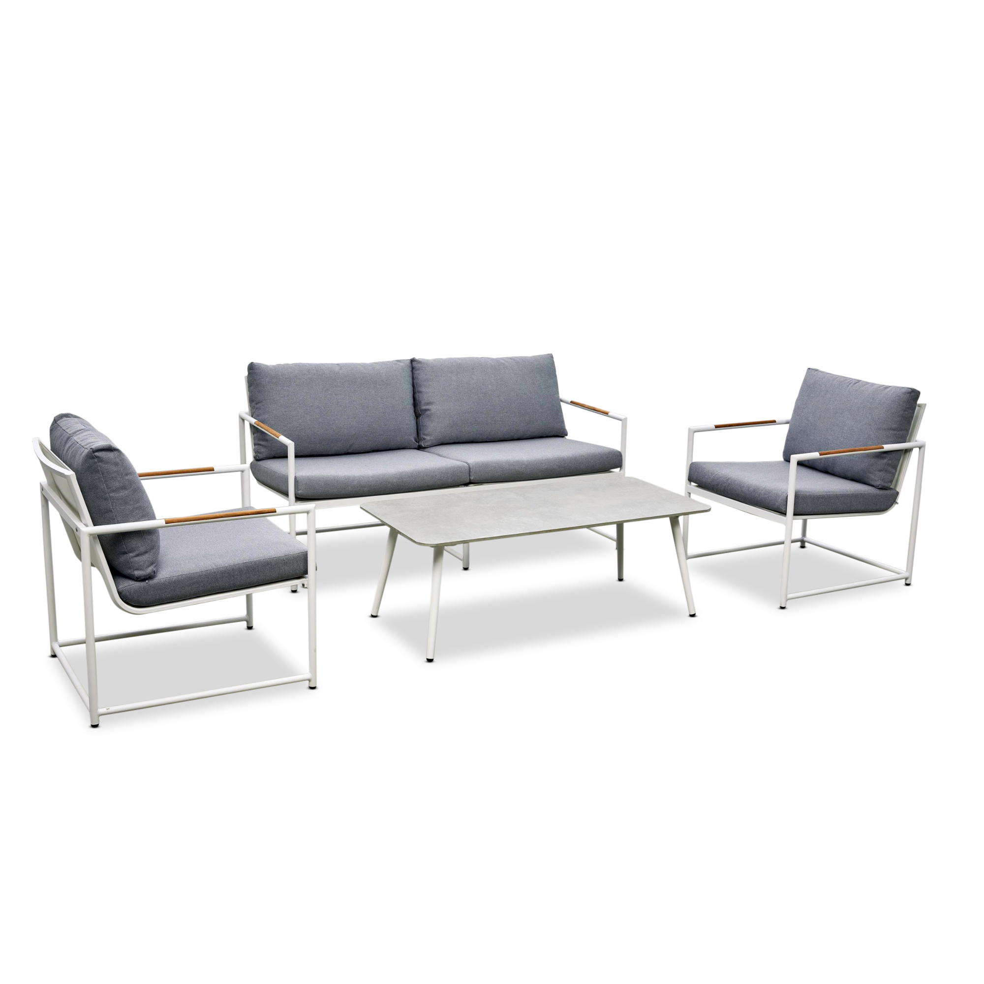 Bondi 4piece outdoor lounge setting- white