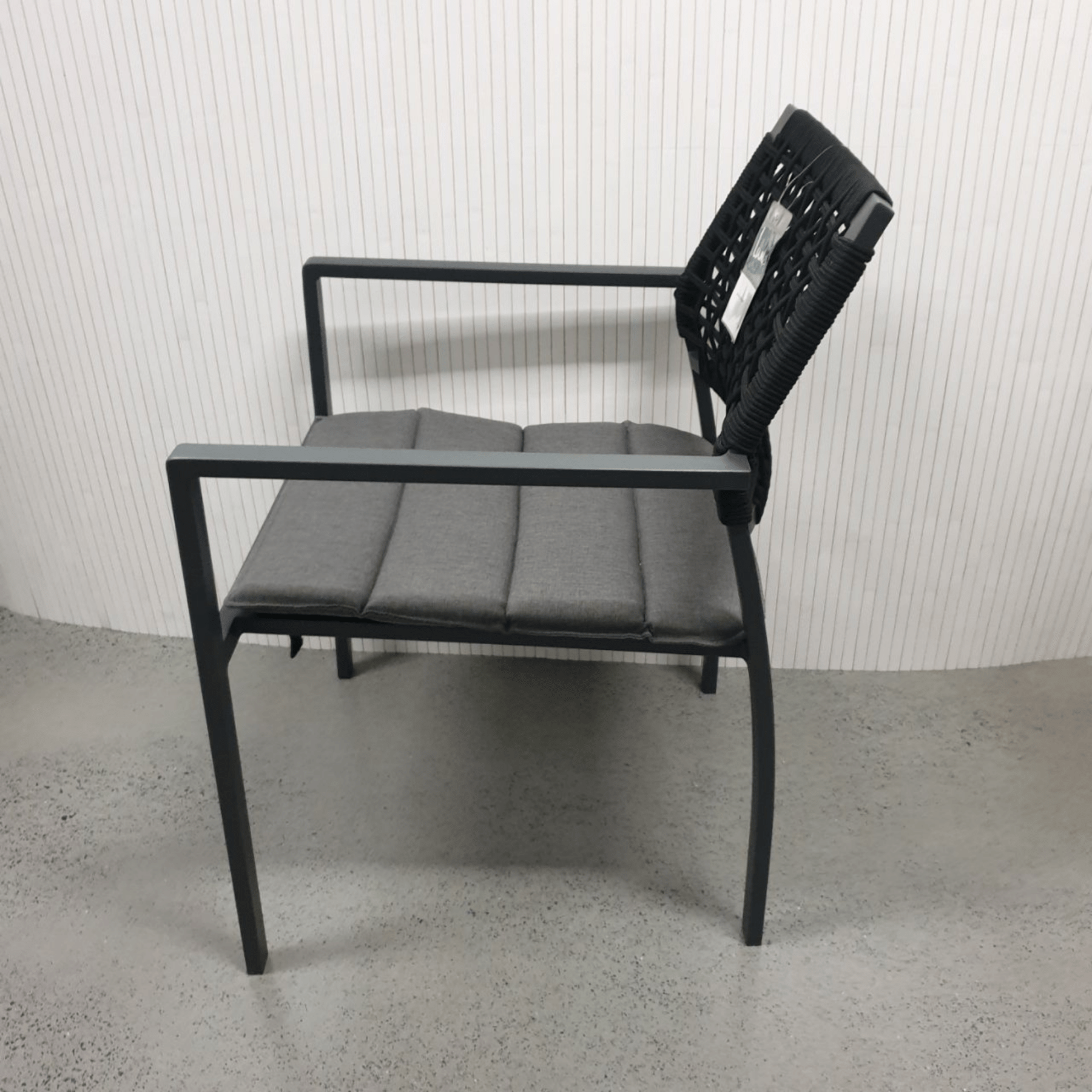 Bretagne outdoor dining chair - charcoal - Lume Outdoor Living