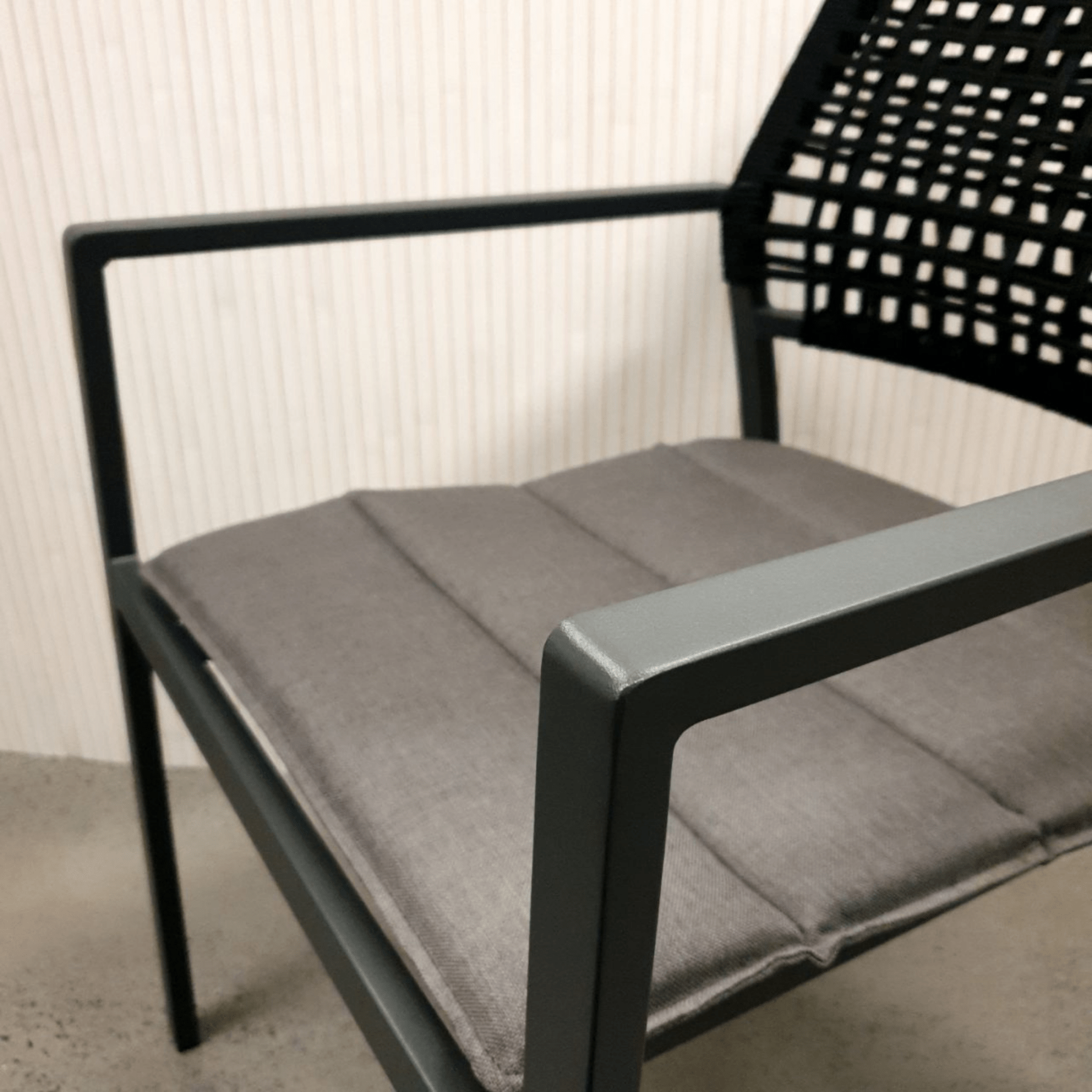 Bretagne outdoor dining chair - charcoal - Lume Outdoor Living