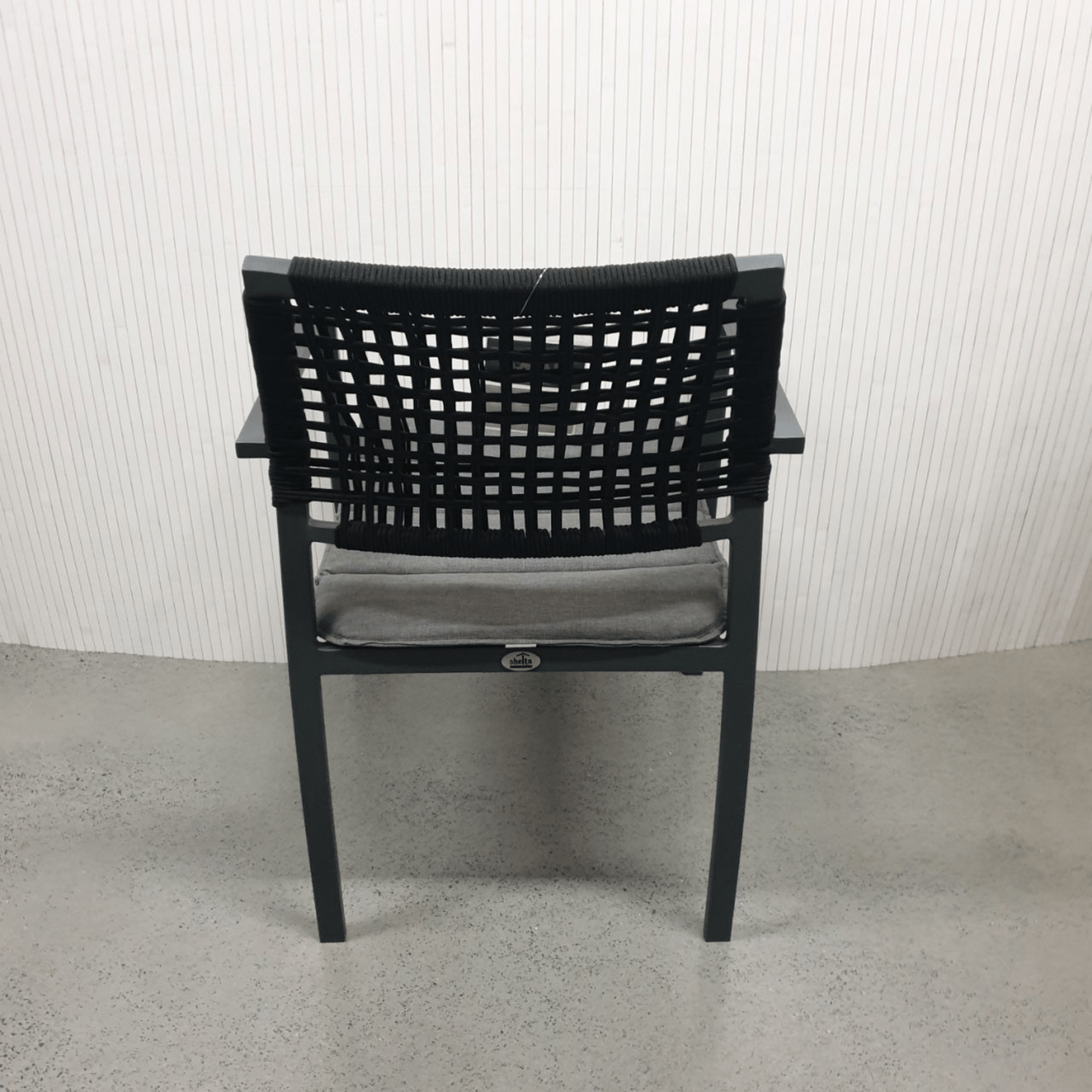 Bretagne outdoor dining chair - charcoal - Lume Outdoor Living