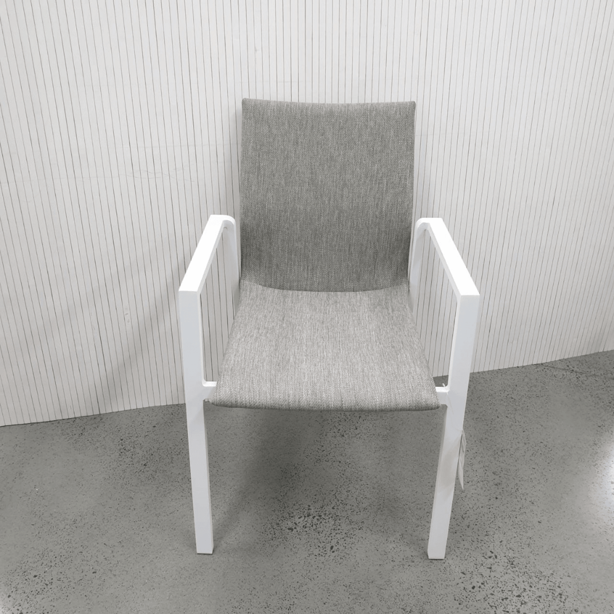 Bronte Dining Chair - White/Taupe - Lume Outdoor Living