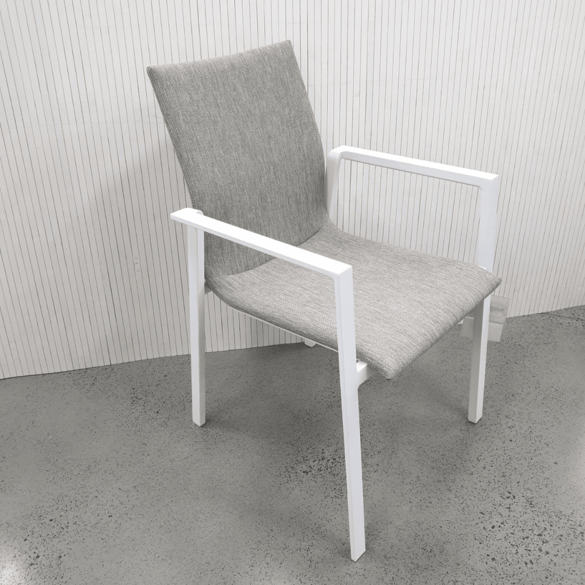 Bronte Dining Chair - White/Taupe - Lume Outdoor Living