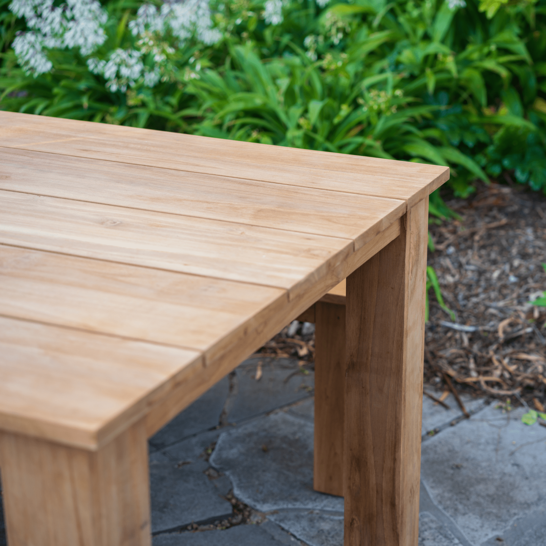 Brooklyn Teak Outdoor Dining Table - 300cm to seat 10 - Lume Outdoor Living