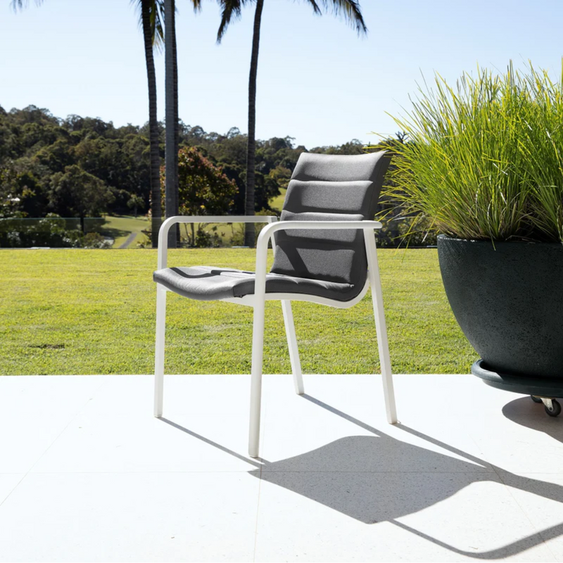 Cassis aluminium outdoor dining chair - 2 colours