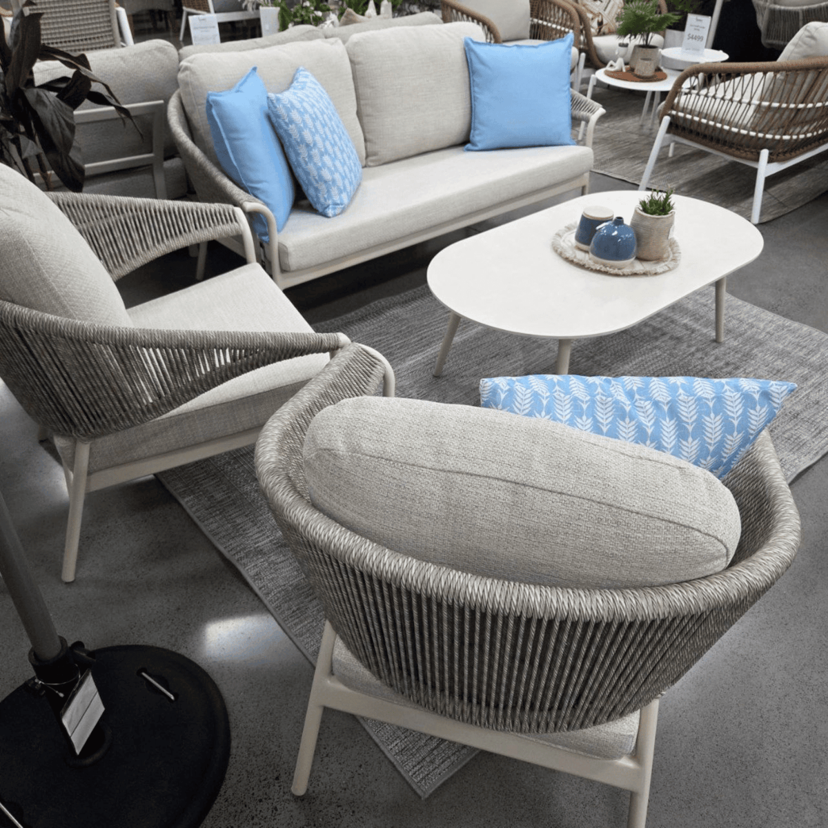 Celia 4pce Lounge Setting - Ivory/Dove Grey - Lume Outdoor Living