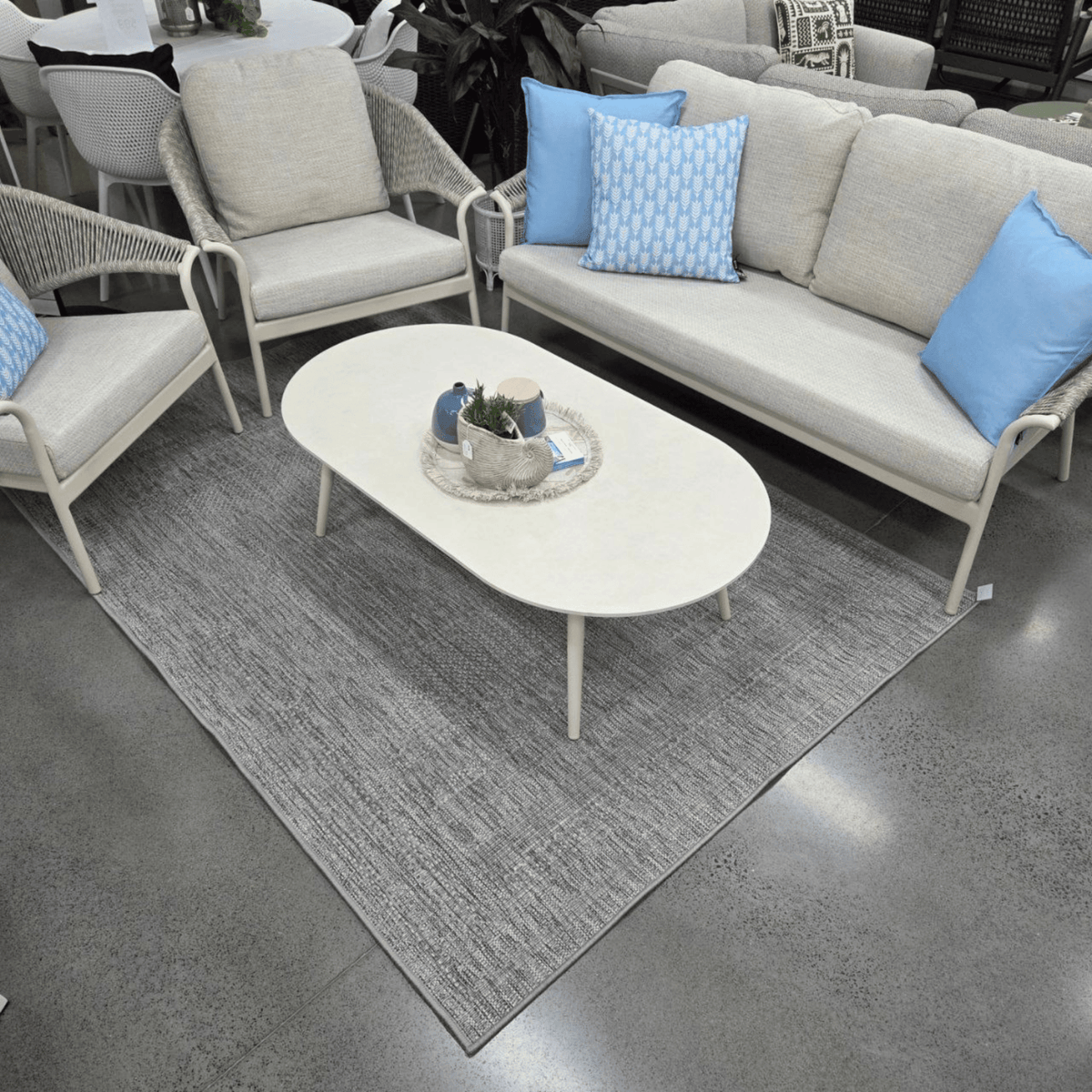 Celia 4pce Lounge Setting - Ivory/Dove Grey - Lume Outdoor Living