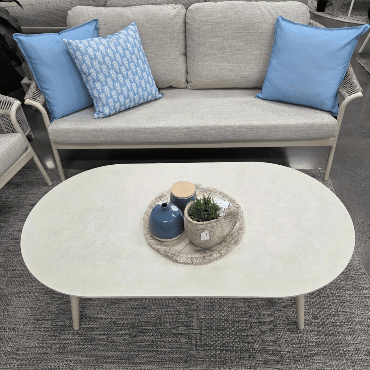 Celia 4pce Lounge Setting - Ivory/Dove Grey - Lume Outdoor Living