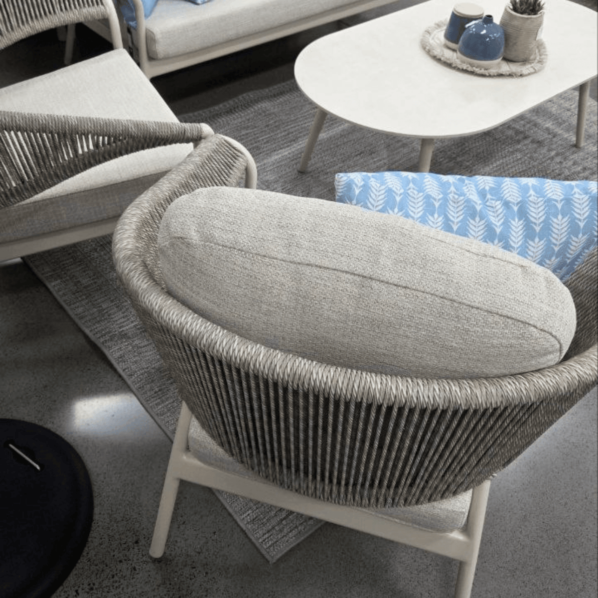 Celia 4pce Lounge Setting - Ivory/Dove Grey - Lume Outdoor Living