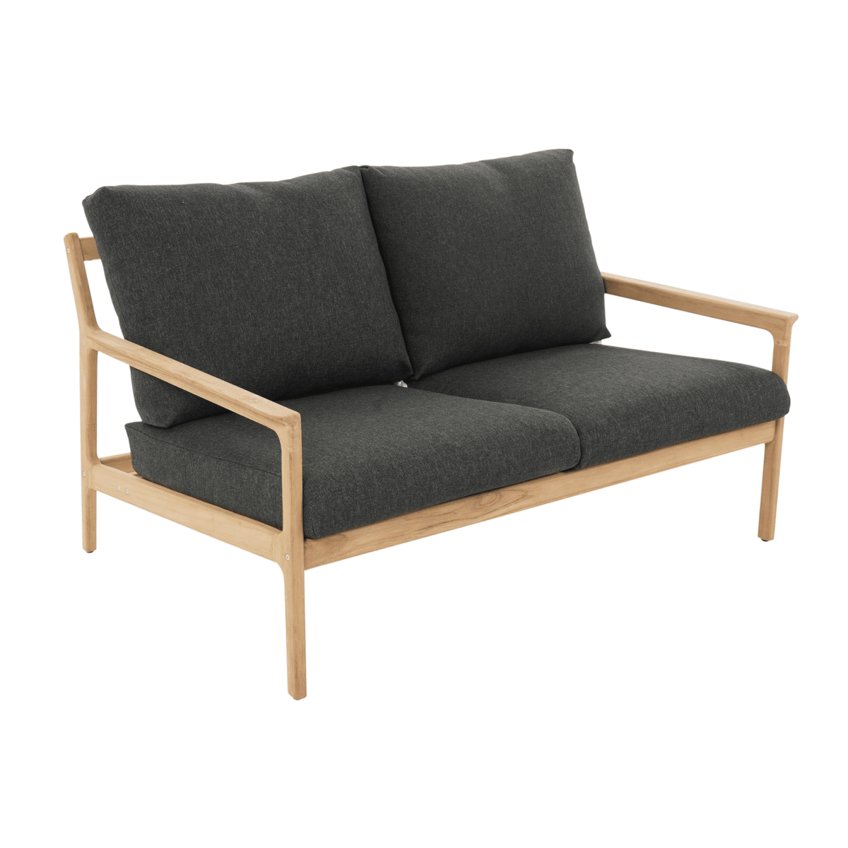 Cuba 2-Seater Lounge Chair - Black - Lume Outdoor Living
