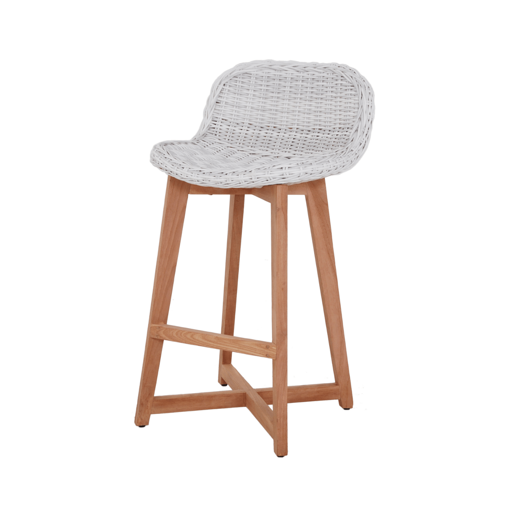 Danske Outdoor Bar Stool - teak and wicker - Lume Outdoor Living