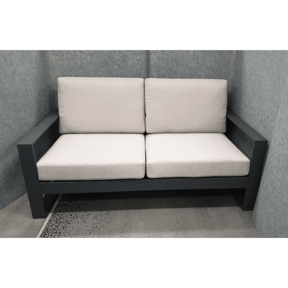 Douglas 2-seater Lounge Chair - Charcoal/Beige - Lume Outdoor Living