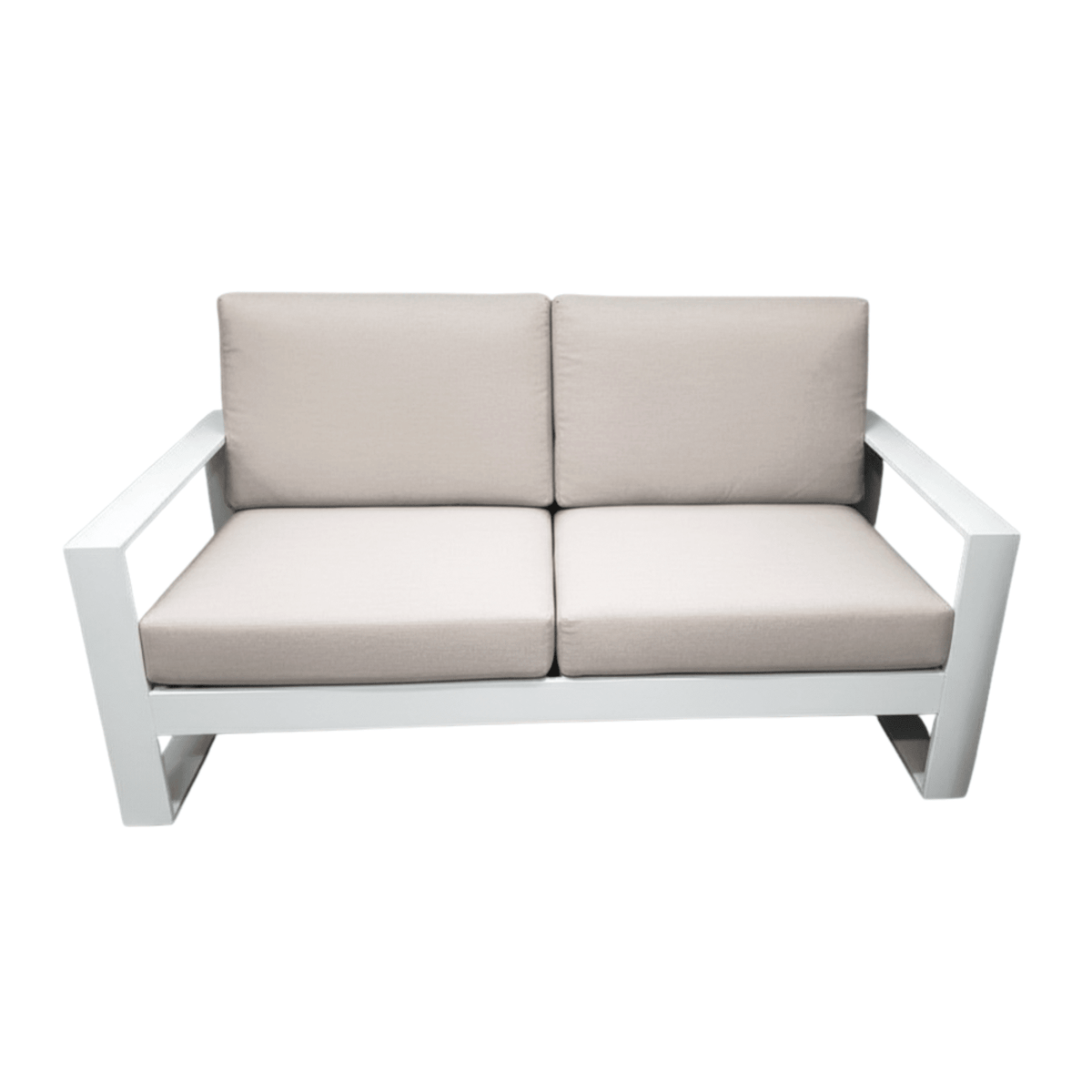 Douglas 2-seater Lounge Chair - White/Beige - Lume Outdoor Living