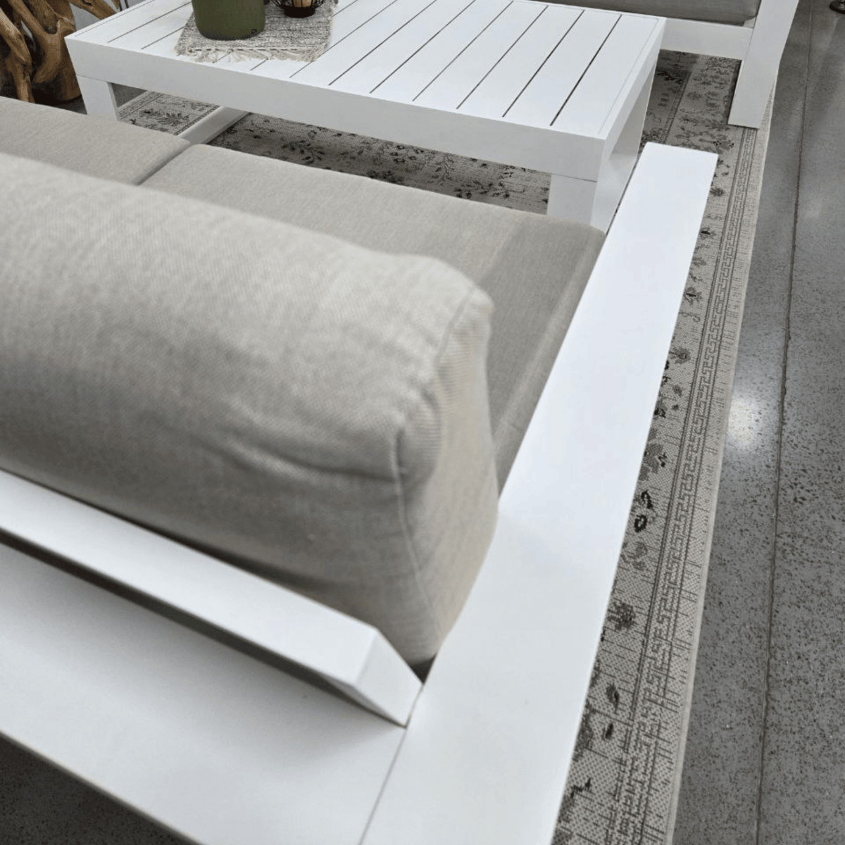 Douglas 4pce Lounge Setting - White/Beige - Lume Outdoor Living