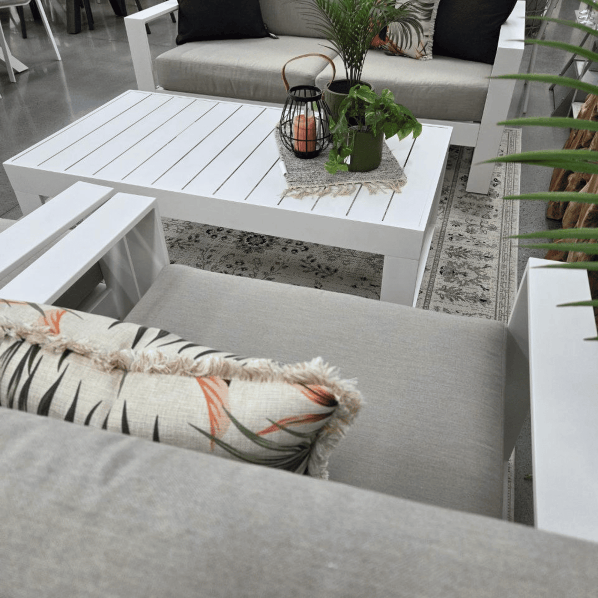 Douglas 4pce Lounge Setting - White/Beige - Lume Outdoor Living